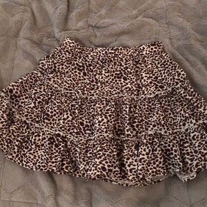 SHEIN leopard flowy skirt